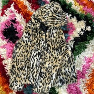 Faux fur cheetah jacket